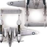 Academy Assembly Aircraft Model Kit 12282 US P-38 Lightning Fighter 1/48
