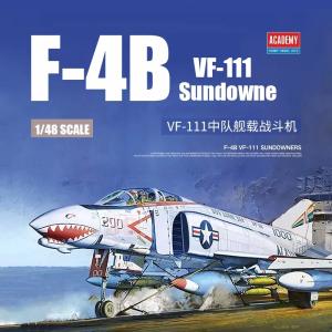 1/48 Academy assembly model  12232 US F-4B Phantom VF-111 Squadron Shipborne Fighter -Aircraft Model Kit
