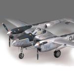 Academy Assembly Aircraft Model Kit 12282 US P-38 Lightning Fighter 1/48