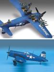 Academy Assembly Aircraft Model Kit 12267 F4U-4B Pirate Fighter 1/48