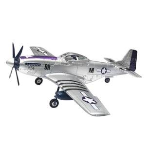 gzpynsgaoh P-51 Mustang Fighter Jet-World War II Classic Airplane, 1:48 Military Enthusiast Plastic Fighter Assembly Model,4D Model Airplane kit. (Purple Silver)