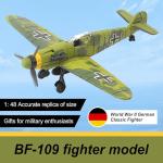 gzpynsgaoh BF-109 Fighter Model - World War II Classic Airplane Model, 1:49 Military Enthusiast Plastic Fighter Assembly Model,4D Model Airplane kit.(Grey)