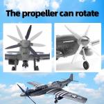 gzpynsgaoh P-51 Mustang Fighter Jet-World War II Classic Airplane, 1:48 Military Enthusiast Plastic Fighter Assembly Model,4D Model Airplane kit. (Purple Silver)