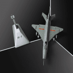 Diecast 1/48 Scale J-7 Aircraft Model Alloy Simulation J7 Fighter Finished Model Aircraft Collection Decorated Gift Toys