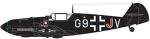 Airfix Quickbuild Messerschmitt Bf109E-4 / E-1 1:48 Military Aviation Plastic Model Kit A05120B, Multicolor