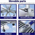 YOUNEEDFUL 2025 P-51 Mustang Fighter Model - WWII Classic Fighter 1:48 Aircraft Model Parts for Military Enthusiasts and Fans