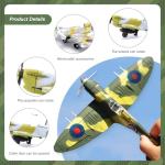gzpynsgaoh British Spitfire Fighter Plastic Model Kit – 1:48 Scale, 4D Buildable Aircraft for Military Enthusiasts,WWII Classic Model Airplane Kits,4D Airplane Assembly Model。 (Olive Green)