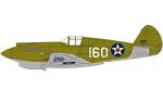 Airfix WWII Curtiss P-40B Warhawk 1:48 Military Aircraft Plastic Model Kit, Green,Green/White, Small