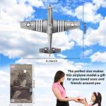 gzpynsgaoh P-51 Mustang Fighter Jet-World War II Classic Airplane, 1:48 Military Enthusiast Plastic Fighter Assembly Model,4D Model Airplane kit. (Purple Silver)