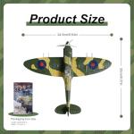 gzpynsgaoh British Spitfire Fighter Plastic Model Kit – 1:48 Scale, 4D Buildable Aircraft for Military Enthusiasts,WWII Classic Model Airplane Kits,4D Airplane Assembly Model。 (Olive Green)
