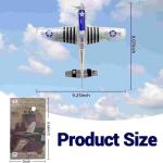 YOUNEEDFUL 2025 P-51 Mustang Fighter Model - WWII Classic Fighter 1:48 Aircraft Model Parts for Military Enthusiasts and Fans