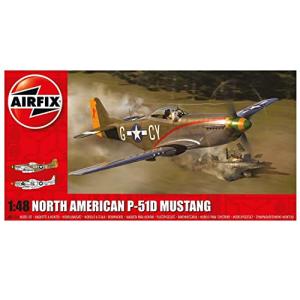 Airfix North American P-51D Mustang 1:48 WWII Aviation Plastic Model Kit A05131A