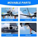 gzpynsgaoh F-4U Corsair Plastic Model - World War II Classic Fighter, 1:48 Military Assembly Model (Silvery)