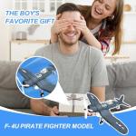 gzpynsgaoh F-4U Corsair Plastic Model - World War II Classic Fighter, 1:48 Military Assembly Model (Silvery)