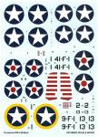 Techmod 48018 1/48 Grumman F4F-4 Wildcat 1942 Fighter Aircraft Wet Decal WWII