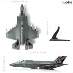 NUOTIE 1/72 F-35A Lighting II Fighter Aircraft Model Fighter U.S. Airforce AF-01 Die-cast Aircraft Model with Display Stand Squadron F35A Flight Mode (AF-01) Model Collection Gift for Adults