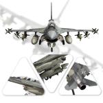 HANGHANG 1/72 F16D Fighter Jet Plane Model Metal Aircraft Model Military Airplane Model Diecast Plane Model for Collection or Gift