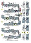 Techmod 48018 1/48 Grumman F4F-4 Wildcat 1942 Fighter Aircraft Wet Decal WWII
