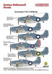 Techmod 48018 1/48 Grumman F4F-4 Wildcat 1942 Fighter Aircraft Wet Decal WWII