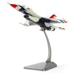 NUOTIE 1/100 F-16C Thunderbird Fighter Model Metal DieCast Aircraft Jet Kit Fighter Plane Model Military Airplane for Collection and Gift, White