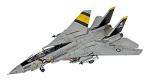Academy 120116 492626 1/144 USN F-14A Vf-84 Jolly Rogers, Multi-Colour