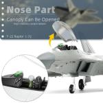 NUOTIE USA F-22 Raptor Fighter Attack Pre-Build Model 1:72 Aircraft Alloy Diecast Airplane Military Display Model Aircraft for Collection or Gift (AK 093)