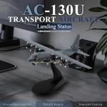 HANGHANG 1/200 AC-130U Fighter Jet Model Metal Aircraft Model Military Airplane Model Diecast Plane Model for Collection or Displays
