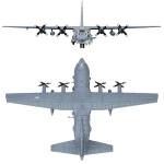 Busyflies Fighter Jet Model 1/200 AC130u Attack Fighter Plane Model Diecast Military Airplane Model for Collection and Gift