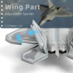 NUOTIE USA F-22 Raptor Fighter Attack Pre-Build Model 1:72 Aircraft Alloy Diecast Airplane Military Display Model Aircraft for Collection or Gift (AK 093)