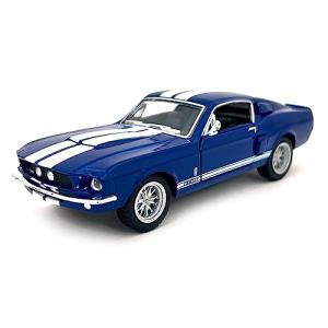 KiNSMART - 1967 Ford Shelby Mustang GT500 1:38 Scale 5" Die Cast Metal Model Toy Muscle Car (Blue)