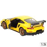 Maisto Porsche 911 GT2 RS Yellow with Carbon Hood and Gold Wheels Special Edition 1/24 Diecast Model Car