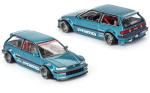 True Scale Miniatures Model Car Compatible with Honda Civic (EF) Kaido Works V1 Tahitian Green Limited Edition 1/64 Diecast Model Car Kaido House KHMG126
