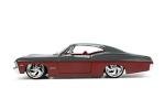 Jada Toys Big Time Muscle 1:24 1967 Chevy Impala SS Gray/Burgundy Die-cast Car, Toys for Kids and Adults