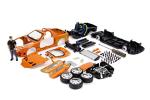JADA Toys Fast & Furious Brian & Toyota Supra, 1:24 Scale Build n' Collect Die-Cast Model Kit with 2.75" Die-Cast Figure, Orange