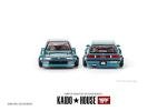 True Scale Miniatures Model Car Compatible with Honda Civic (EF) Kaido Works V1 Tahitian Green Limited Edition 1/64 Diecast Model Car Kaido House KHMG126