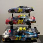 3 Tier Car Model Display Stand, Angled Racing Car Display Case for 1/24 Scale Diecast Models, Tabletop Organiser for 3 Models, Ideal Gift for 1:24 Car Model Collector