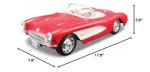 Maisto Assembly Line 1957 Chevrolet Corvette 1/24 Scale Diecast Model Car Kit Red