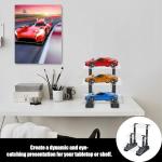 3 Tier Car Model Display Stand, Angled Racing Car Display Case for 1/24 Scale Diecast Models, Tabletop Organiser for 3 Models, Ideal Gift for 1:24 Car Model Collector