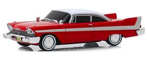 Greenlight 1958 Plymouth Fury Red (Evil Version with Blacked Out Windows) Christine (1983) Movie 1/43 Diecast Model Car