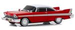 Greenlight 1958 Plymouth Fury Red (Evil Version with Blacked Out Windows) Christine (1983) Movie 1/43 Diecast Model Car