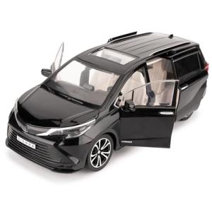 BDTCTK 1:24 Compatible for Sienna Car Model, Pull Back Diecast Toy Car with Sounds&Lights for Kids Boys Girls and Adults, Gift Black.