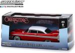 Greenlight 1958 Plymouth Fury Red (Evil Version with Blacked Out Windows) Christine (1983) Movie 1/43 Diecast Model Car