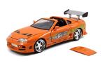 JADA Toys Fast & Furious Brian & Toyota Supra, 1:24 Scale Build n' Collect Die-Cast Model Kit with 2.75" Die-Cast Figure, Orange