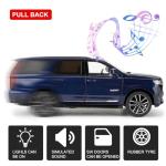 WAKAKAC Toy Car Compatible for 1:24 Escalade SUV Model Car, Alloy Pull Back Diecast Collectible Car with Sounds＆Lights for Kids Boys Girls and Adults, Gift Blue