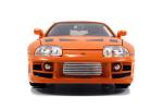 JADA Toys Fast & Furious Brian & Toyota Supra, 1:24 Scale Build n' Collect Die-Cast Model Kit with 2.75" Die-Cast Figure, Orange