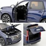 WAKAKAC Toy Car Compatible for 1:24 Escalade SUV Model Car, Alloy Pull Back Diecast Collectible Car with Sounds＆Lights for Kids Boys Girls and Adults, Gift Blue