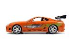 JADA Toys Fast & Furious Brian & Toyota Supra, 1:24 Scale Build n' Collect Die-Cast Model Kit with 2.75" Die-Cast Figure, Orange