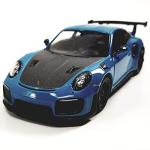 KiNSMART 2010 Porsche 911 GT2 RS Aqua Blue 1/36 Scale Diecast Metal Model Toy Sports Car