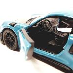 KiNSMART 2010 Porsche 911 GT2 RS Aqua Blue 1/36 Scale Diecast Metal Model Toy Sports Car