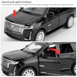 LOVEPOSELY 1:32 Scale Car Model Compatible for Collectible Escalade SUV Diecast Toy Vehicle, Zinc Alloy Pull Back Toy Car with Sound and Light for Adult Boys Girls 3 4 5 6 7 8 (Black)